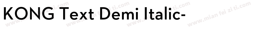 KONG Text Demi Italic字体转换
